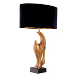Vintage brass finish | black granite base