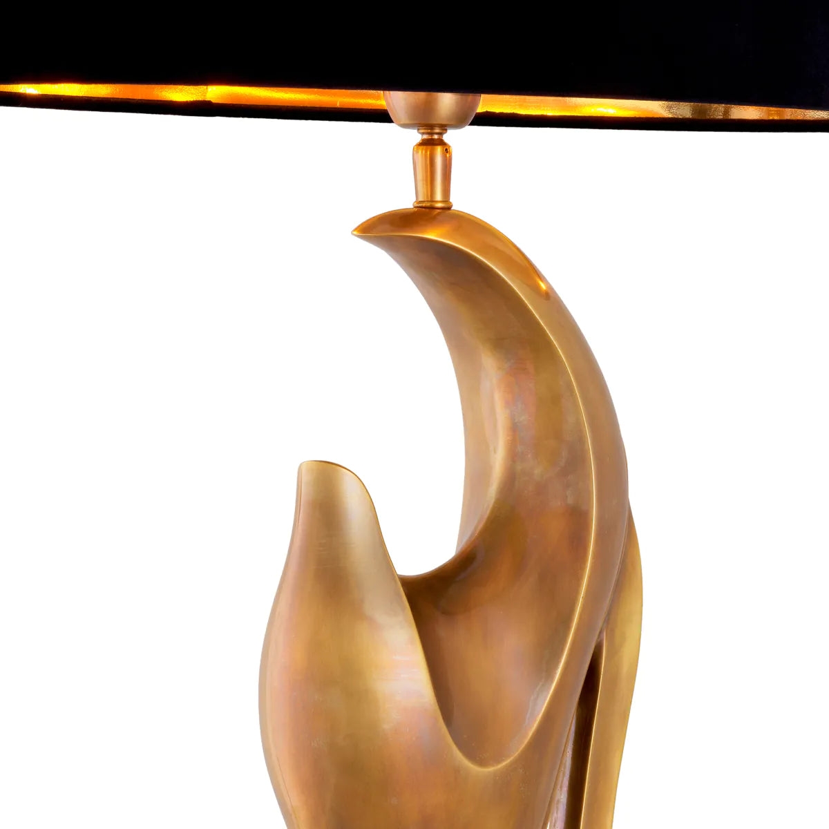 Vintage brass finish | black granite base