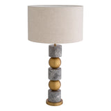 Antique brass finish | honed grey marble