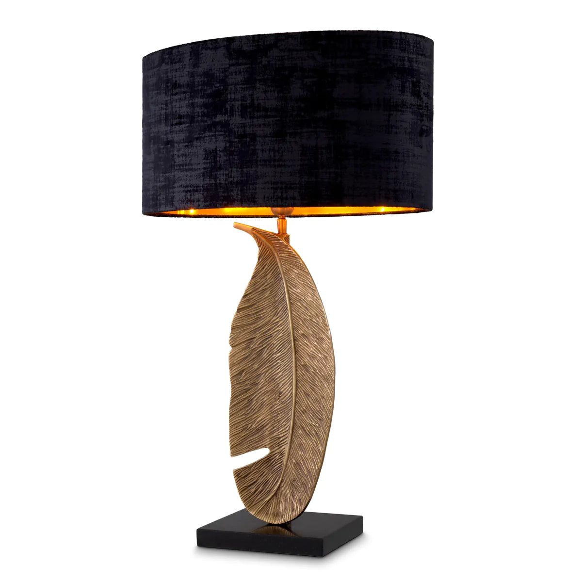 Vintage brass finish | black granite base