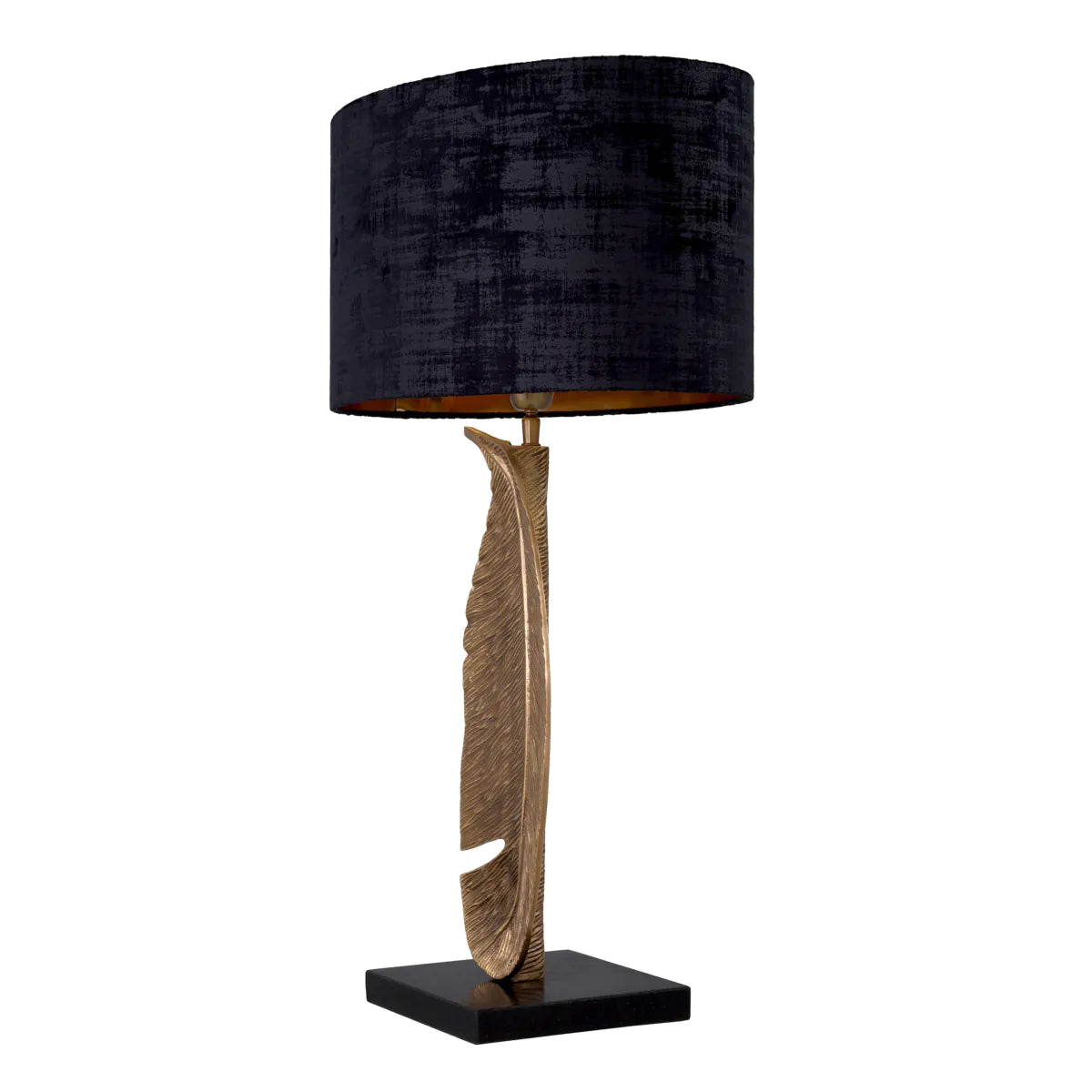 Vintage brass finish | black granite base