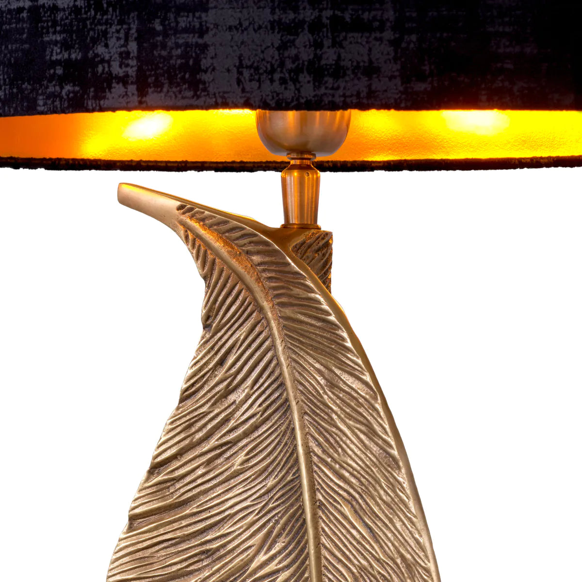 Vintage brass finish | black granite base