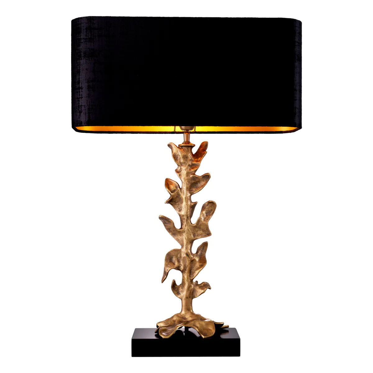 Vintage brass finish | black granite base