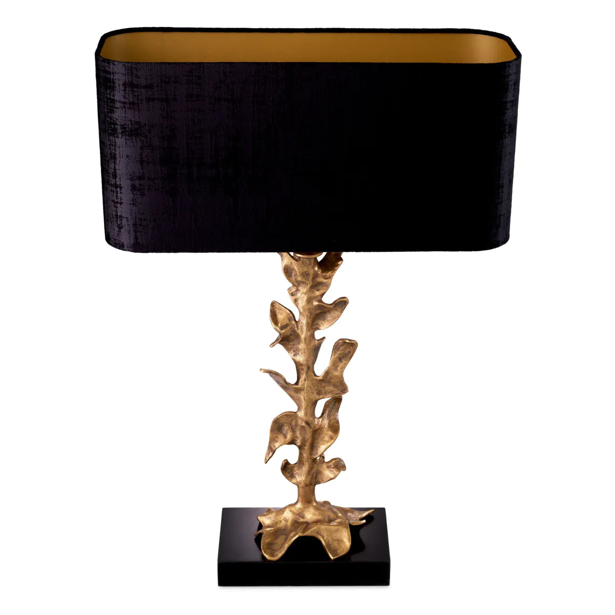 Vintage brass finish | black granite base
