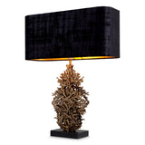 Vintage brass finish | black granite base
