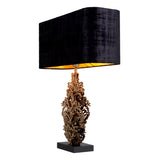 Vintage brass finish | black granite base