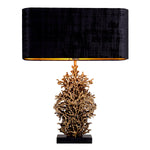 Vintage brass finish | black granite base