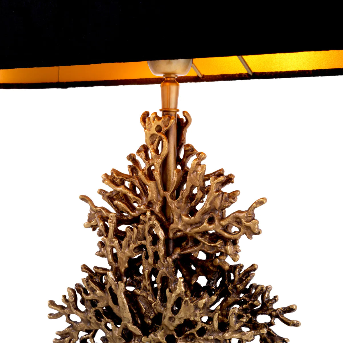 Vintage brass finish | black granite base