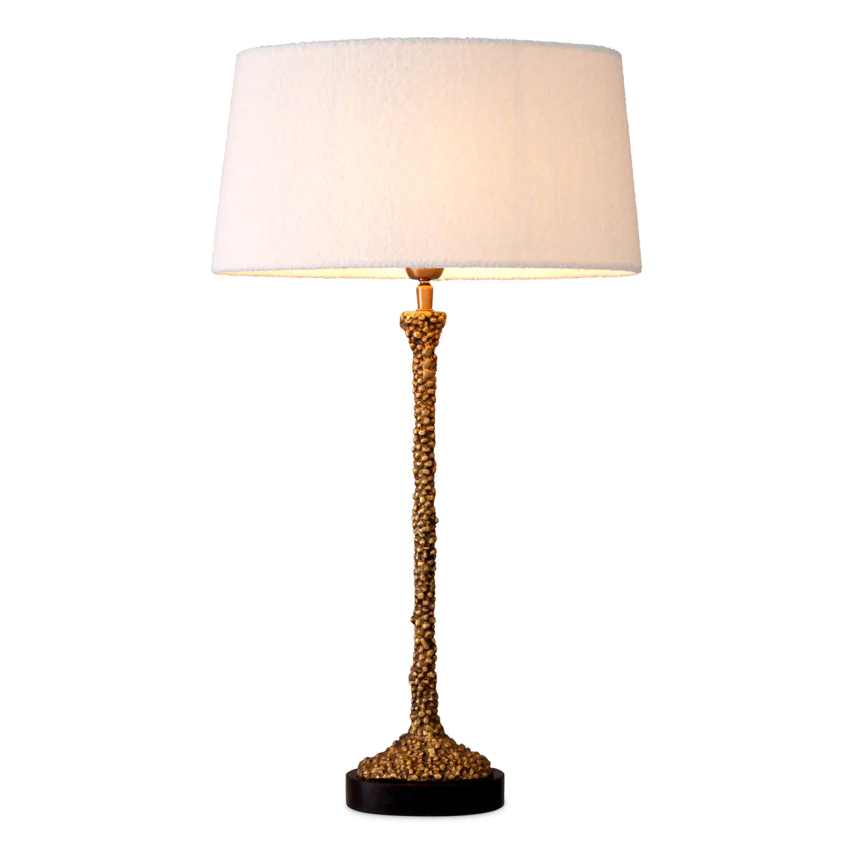Vintage brass finish | black granite base