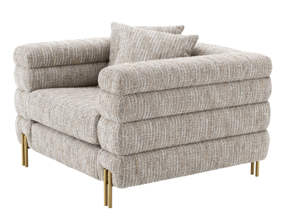 Fotel York Eichholtz w tapicerce Mademoiselle