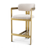 Stołek Nablatowy Eichholtz Donato w tkaninie Boucle cream