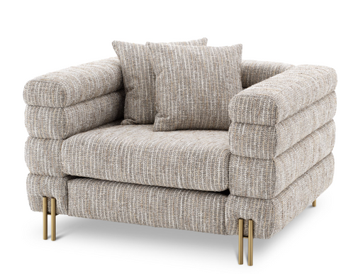 Fotel York Eichholtz w tapicerce Mademoiselle